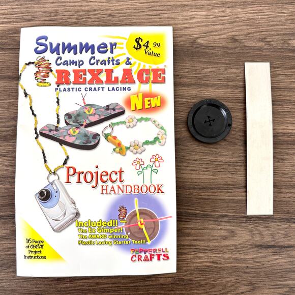 Rexlace Plastic Lace Project Book with EZ Gimper and Bracelet Form - Picture 1 of 2